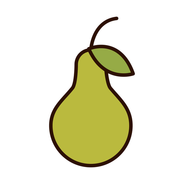 hrušková ovoce čerstvé sklizeň řádek výplň ikona - Vektor, obrázek