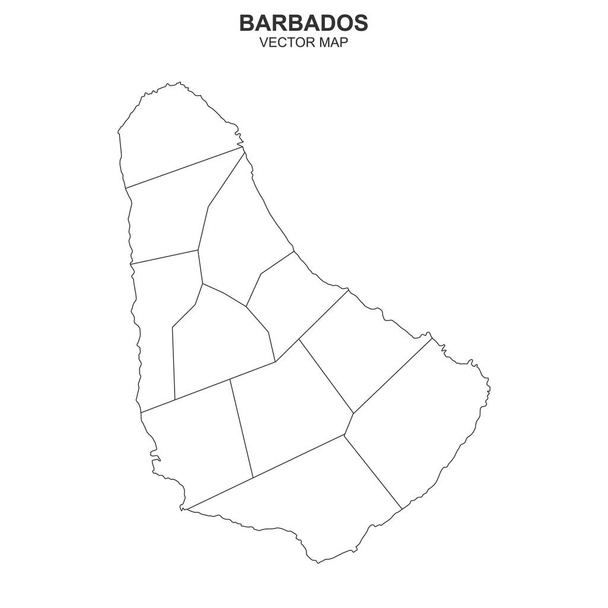 バルバドスの白い背景のベクトル図 - ベクター画像