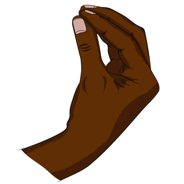 Isolated white thumb of the hand that shows italian gesture of wtf or what do you want from me - Vector, Image