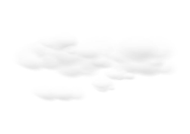 vectores de nuvens isolados no fundo branco ep71 - Vetor, Imagem
