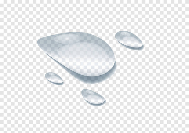 vectores de gotas de agua realistas aislados sobre fondo de transparencia ep56 - Vector, Imagen