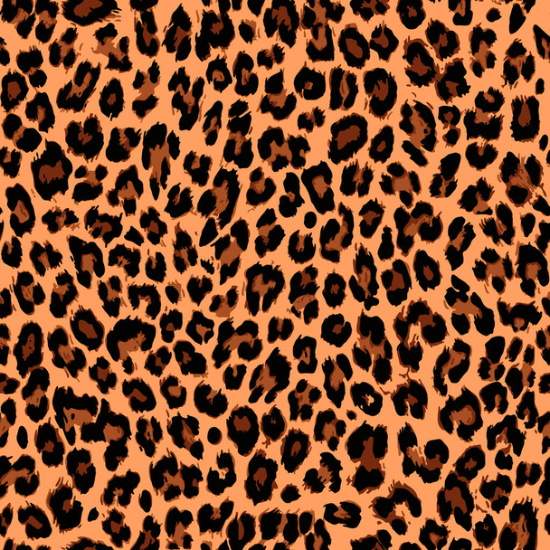 Modèle sans couture vectoriel. Texture de peau de léopard - Vecteur, image