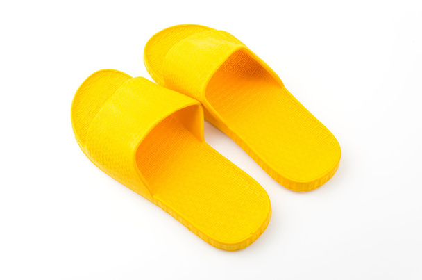 gele slippers - Foto, afbeelding