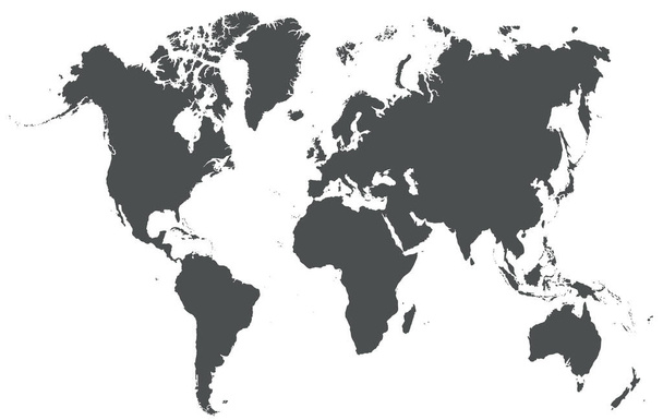 Hoge detail wereldkaart. vectorillustratie van de aardkaart - Vector, afbeelding