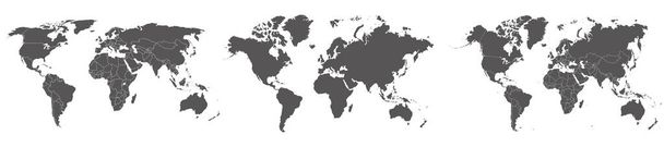 Detaillierte Weltkarte. Vektorillustration der Erdkarte - Vektor, Bild