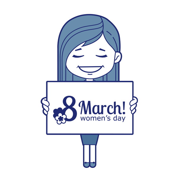 Woman congratulates March 8 - Vecteur, image