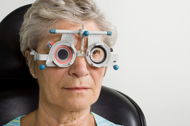 Lady having eye test examination - Photo, Image