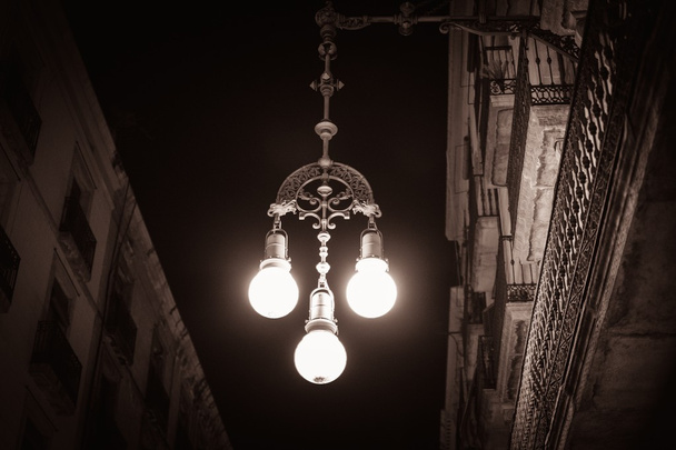 Streetlight on a street of Barcelona, Spain - Photo, Image