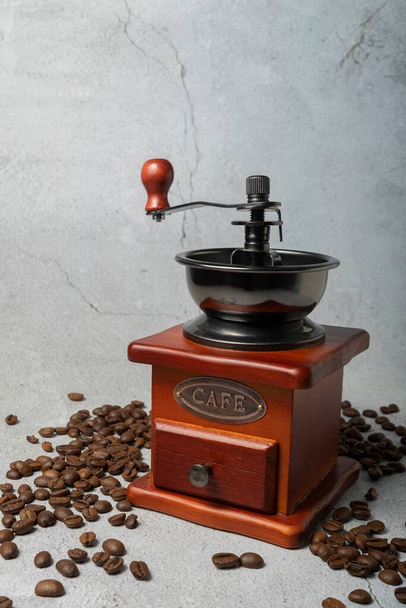 selektivní zaměření. ruční retro kávovar - Fotografie, Obrázek