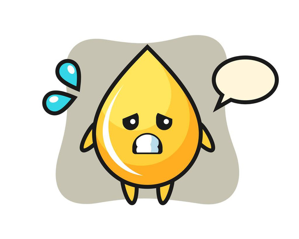 Miel caída mascota carácter con miedo gesto - Vector, Imagen