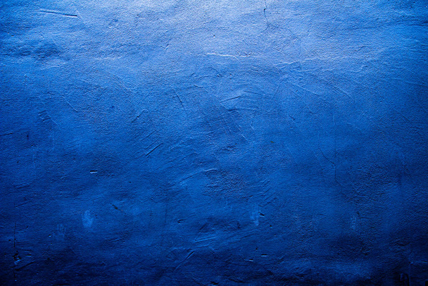 Blue colored abstract wall background with textures of different shades of blues - Photo, Image
