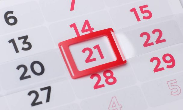 Plánovač kalendáře na měsíc, 21 dní v měsíci - Fotografie, Obrázek
