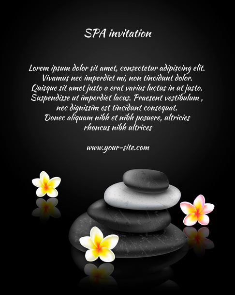 Spa uitnodigingskaart - Vector, afbeelding