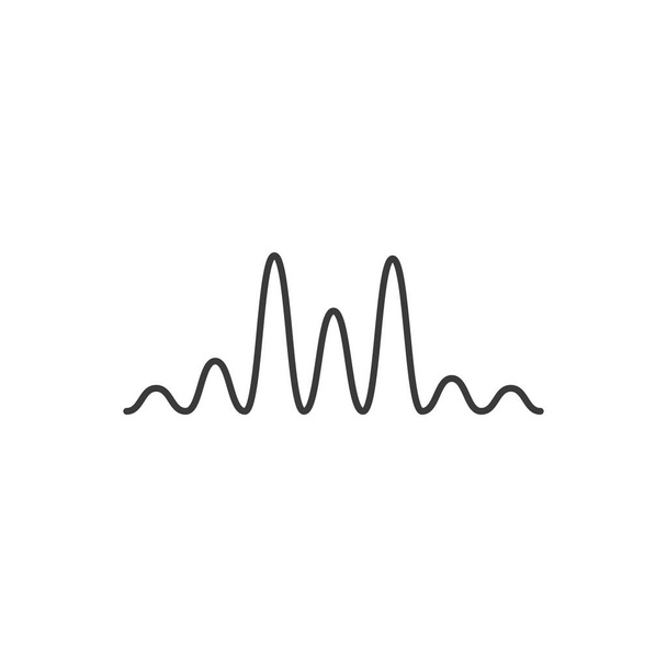 Zenei hanghullám ikon vektor lapos kialakítás - Vektor, kép