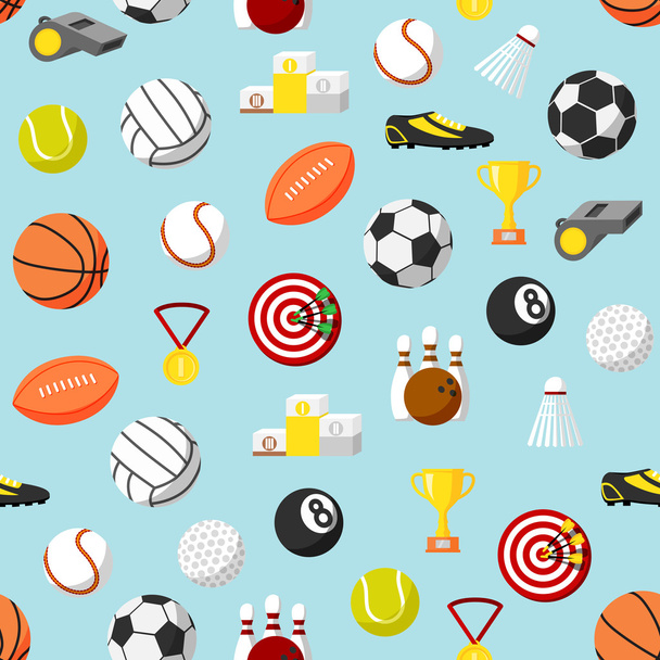 Seamless sports pattern background - Вектор, зображення