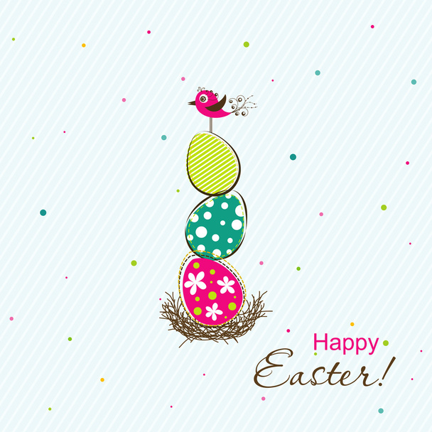 Template Easter greeting card, vector - ベクター画像