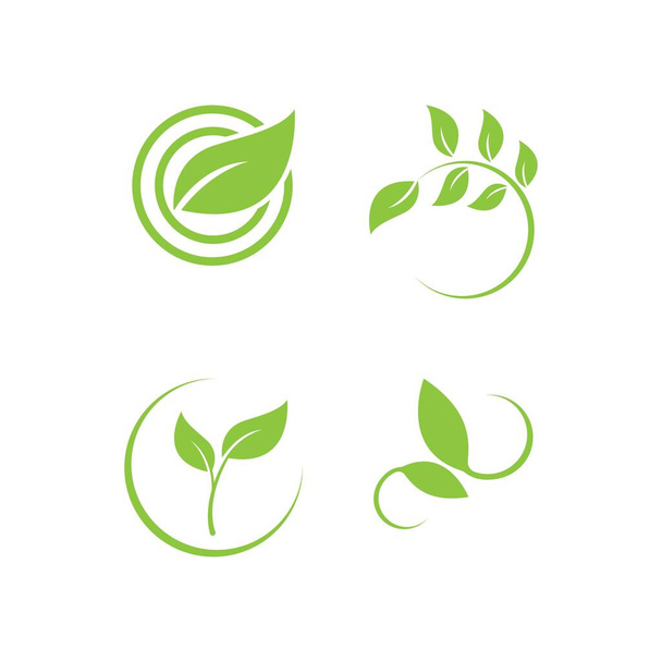  Πράσινο φύλλο εικονογράφηση λογότυπο φύση στοιχείο διάνυσμα  - Διάνυσμα, εικόνα