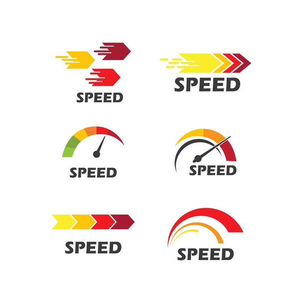Швидкість, максимальна швидкість, ілюстрація логотипу фактора Векторний дизайн
 - Вектор, зображення