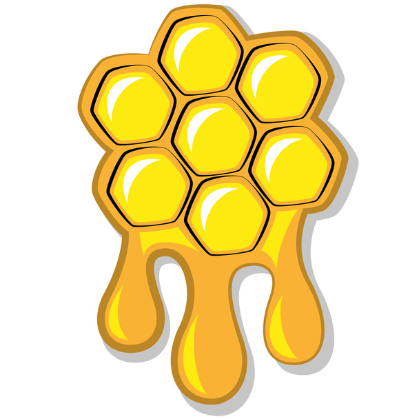 Bee's honeycomb full of honey, illustration vectorielle
 - Vecteur, image