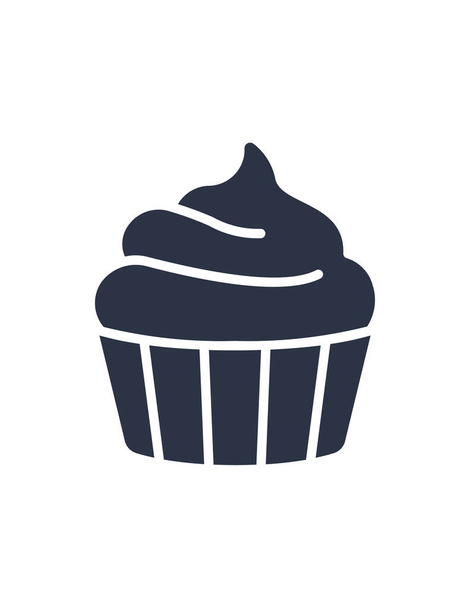 vector illustration of delicious cupcake icon - Vector, Image