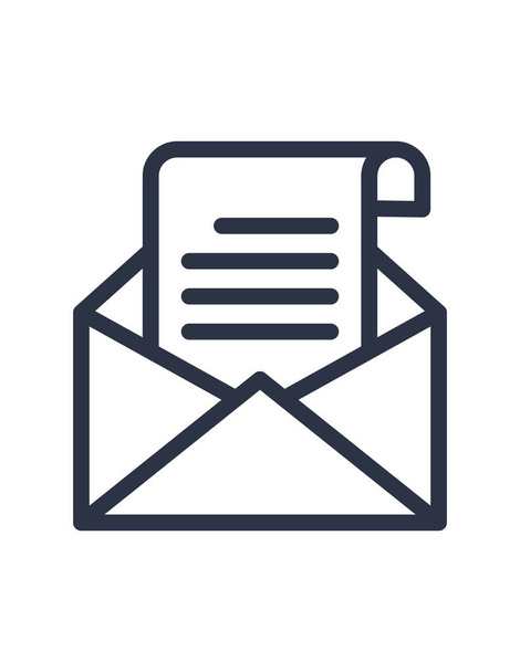 einfaches Vektor-Symbol für Newsletter, Rechnung, Rechnung, Abonnement - Vektor, Bild