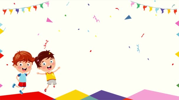 Los niños se divierten en la fiesta de cumpleaños - Metraje, vídeo