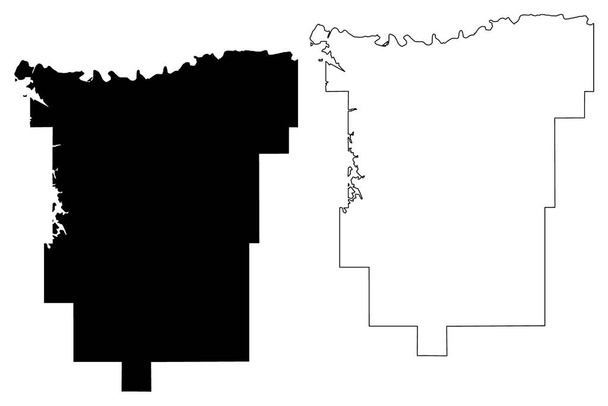 McCone County, Montana (U.S. County, Verenigde Staten van Amerika, USA, U.S., US) kaart vector illustratie, krabbel schets McCone kaart - Vector, afbeelding