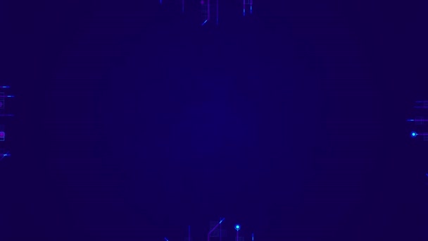 Abstrakcyjny Cyber Technologia Chipset Płyta główna Tło Animacja / 4k animacja abstrakcyjnej technologii chipsetu komputerowego w tle z świecącym autofiltrem ujawnia efekt - Materiał filmowy, wideo