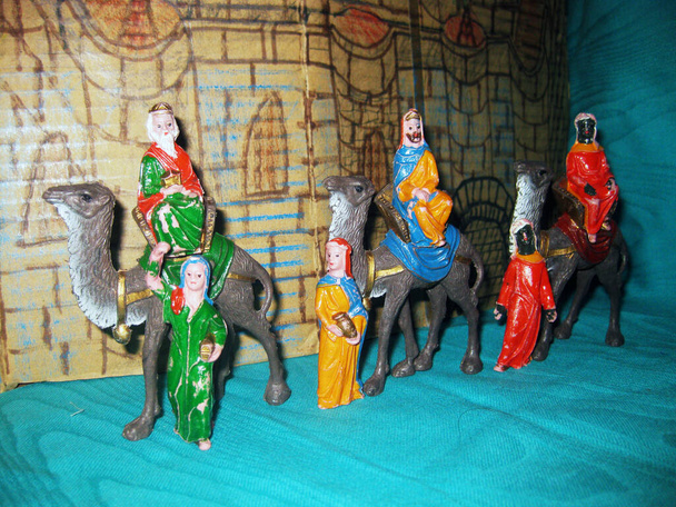 Вифлеемские фигурки Рождества, Рождество . - Фото, изображение