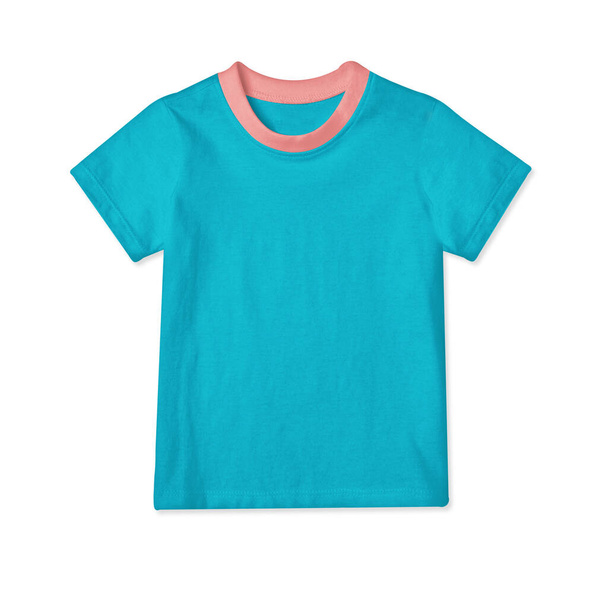Présentez vos créations de manière professionnelle avec ces T-Shirt Bébé Classique Mockup In Scuba Blue Color. - Photo, image
