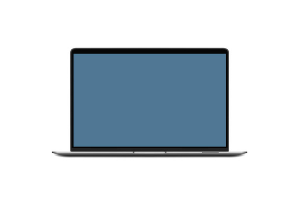 Laptop con schermo blu isolato su sfondo bianco. - Foto, immagini