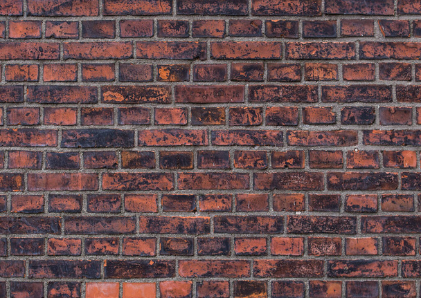background of old red brick wall. Texture of grunge brickwork - Foto, imagen
