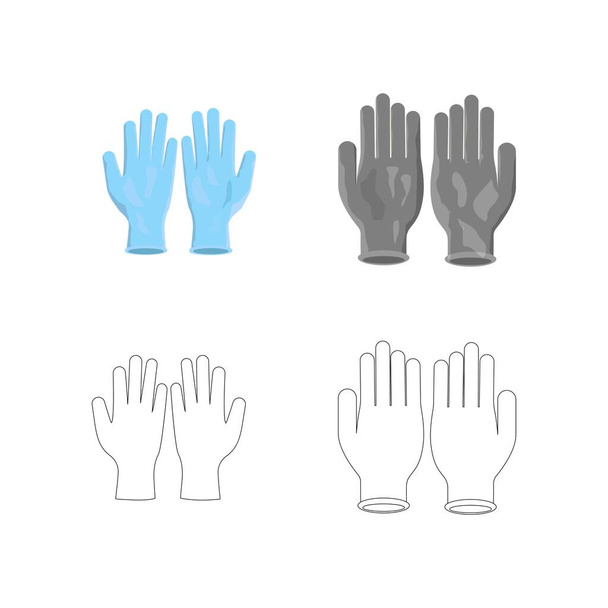 Tıbbi eldiven logo vektör şablonu - Vektör, Görsel