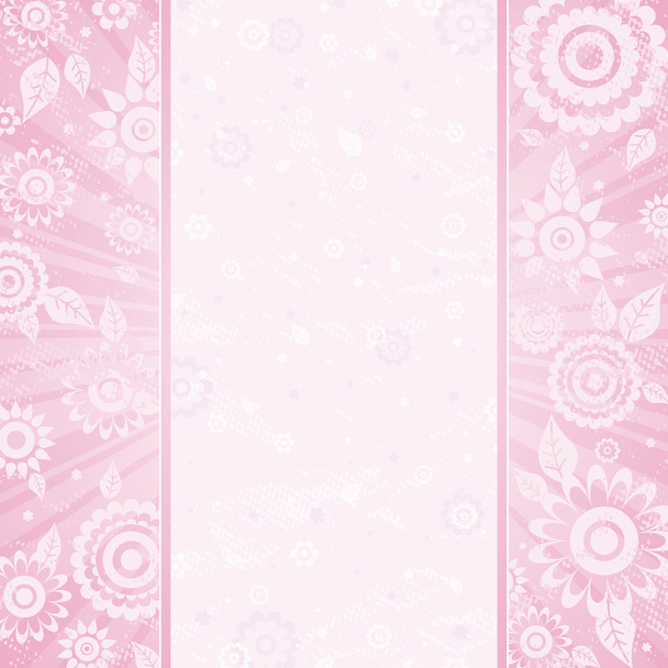 frame of pink flower - Vector, afbeelding