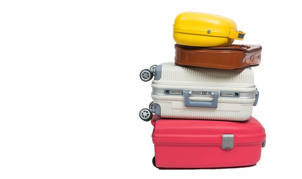 luggage on white background, suitcase - Photo, Image