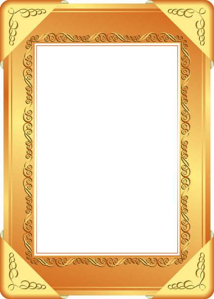 Золотая рамка
 - Вектор,изображение