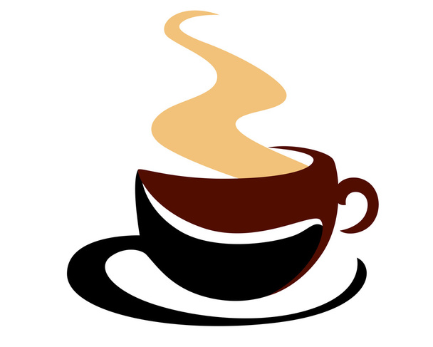 Hot steaming cup of coffee - Vettoriali, immagini