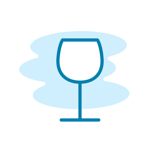 イラストワイングラスのアイコンのベクトルグラフィック。アルコール、バー、シャンパン、パーティーなどに適しています. - ベクター画像
