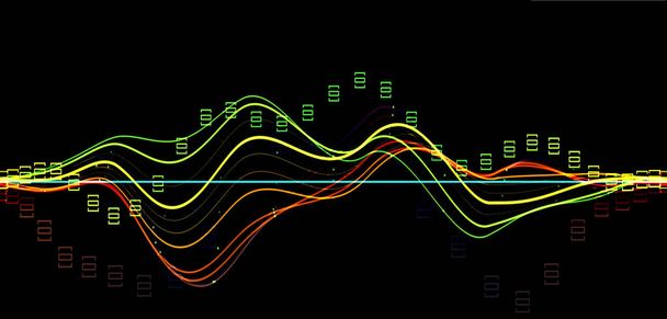 Φουτουριστικό ηχητικά κύματα - ισοσταθμιστής - Φωτογραφία, εικόνα