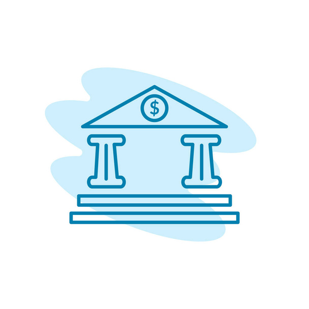 Illustration Vektorgrafik des Bankgebäudes Symbol. Fit für Investitionen, Zahlungen, Finanzen, Handel usw.. - Vektor, Bild
