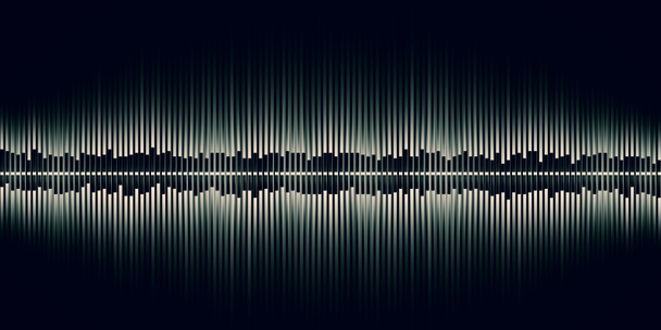 3d illustration sound wave abstract music pulse background Sound wave graph of frequency and spectrum separately on black background - Photo, Image