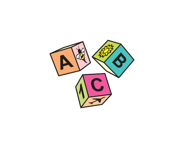 Vector illustratie van de ABC blokken - Vector, afbeelding