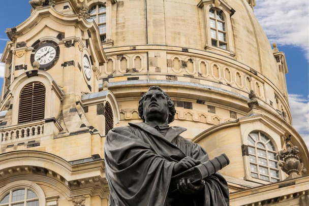 Δρέσδη, Σαξονία / Γερμανία: το μνημείο Martin Luther στη Δρέσδη (Γερμανία) - Φωτογραφία, εικόνα