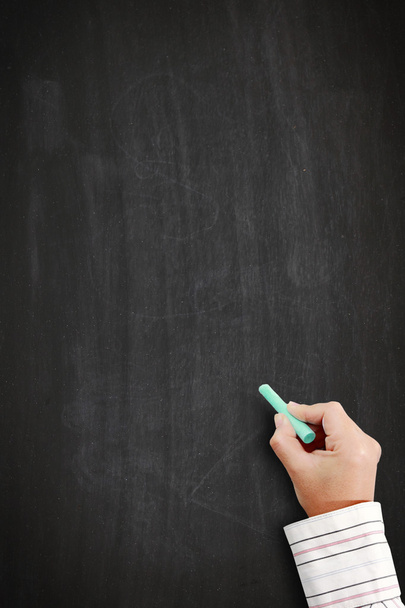 Hand writing on blackboard - Photo, Image
