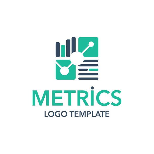 Πρότυπο λογότυπο Metrics - δεδομένα επιχειρηματικού χάρτη - Διάνυσμα, εικόνα