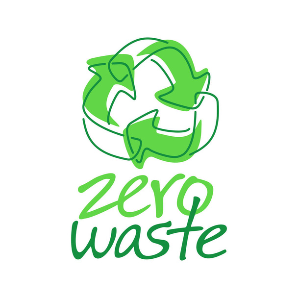 廃棄物ゼロアイコン-再利用可能な技術  - ベクター画像