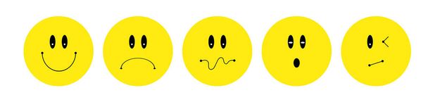 Reihe lustiger Emoticons - Vektor, Bild