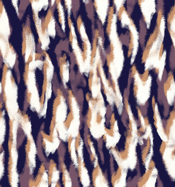 Textile Sommer- und Wintertrendmuster, sich nahtlos wiederholende Muster, endlose Muster mit Leoparden-, Blüten- und Zebramuster - Foto, Bild