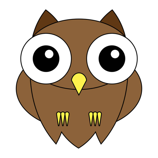 Простая иллюстрация концепции иконы совы на Хэллоуин - Вектор,изображение
