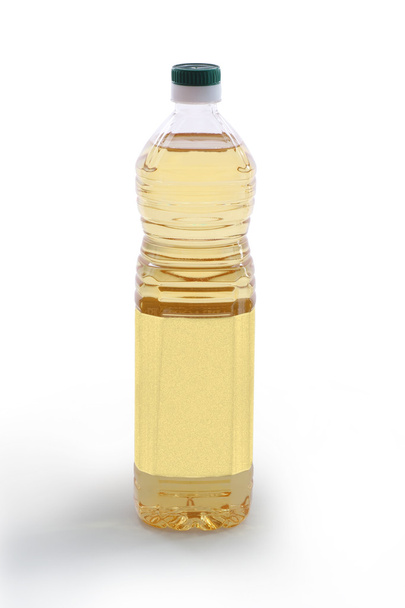 Bottle of vegetable oil - front - Fotoğraf, Görsel